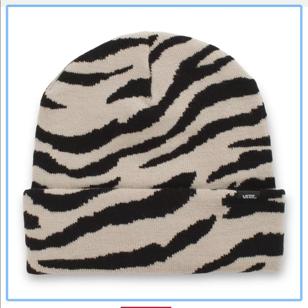 Limited Edition Vans Breakin Curfew Beanie - Zebra
